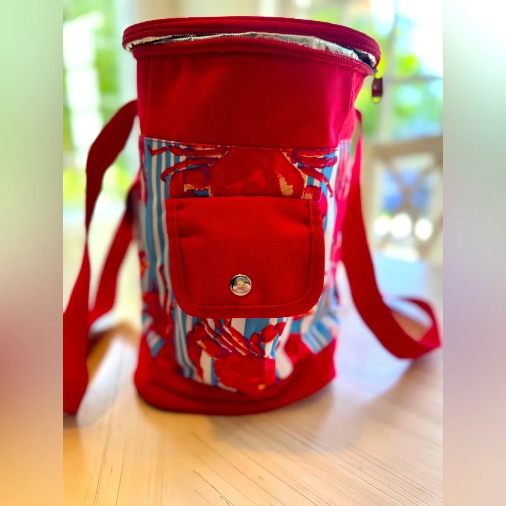 Tommy Bahama Large Insulated Cooler Tote Bag | Beach Picnic Travel | Crab Print